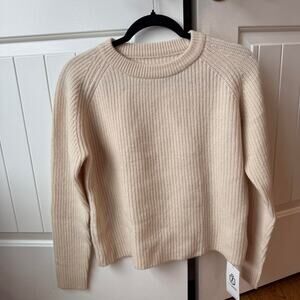 100% wool cream knitted sweater